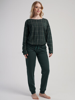 Купить Хлопковый домашний комплект с длинным рукавом VIENETTA 5031205080 в Украина в Lingerie.ua - Одяг для дому та відпочинку, Фото 7