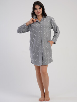 Флісовий короткий халат на ґудзиках VIENETTA 1618451124