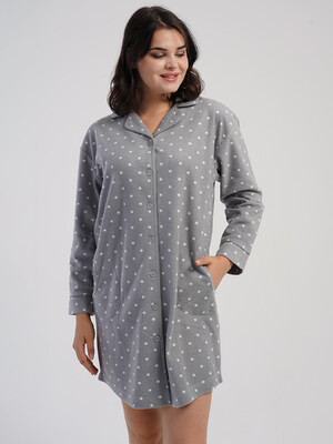 Купить Флісовий короткий халат на ґудзиках VIENETTA 1618451124 в Украина в Lingerie.ua - Одяг для дому та відпочинку, Фото 6