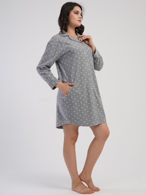 Купить Флісовий короткий халат на ґудзиках VIENETTA 1618451124 в Украина в Lingerie.ua - Одяг для дому та відпочинку, Фото 7