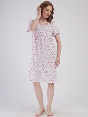 Купить Бавовняна нічна сорочка з коротким рукавом VIENETTA 1617770506 в Украина в Lingerie.ua - Одяг для дому та відпочинку, Фото 5