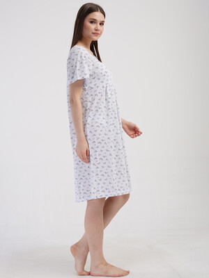 Купить Бавовняна нічна сорочка з коротким рукавом VIENETTA 1617770506 в Украина в Lingerie.ua - Одяг для дому та відпочинку, Фото 7