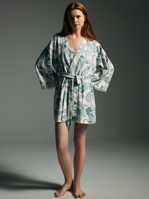 Купить Короткий халат на запах с длинным рукавом HAYS 62151 в Украина в Lingerie.ua - Одяг для дому та відпочинку, Фото 2