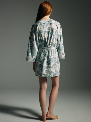 Купить Короткий халат на запах с длинным рукавом HAYS 62151 в Украина в Lingerie.ua - Одяг для дому та відпочинку, Фото 5