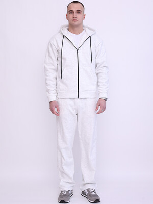 Трикотажний теплий костюм з худі на блискавці LNGR 170840