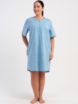 Купить Бавовняна нічна сорочка великого розміру з коротким рукавом VIENETTA 5100230111 в Украина