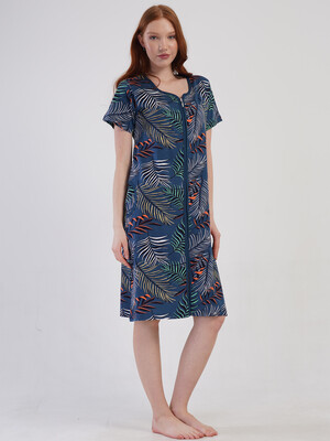 Купить Бавовняний халат жіночий на блискавці VIENETTA 4100685136 в Украина в Lingerie.ua - Одяг для дому та відпочинку, Фото 2