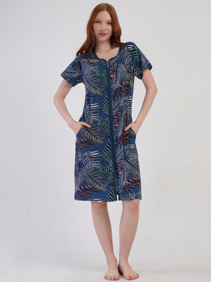 Купить Бавовняний халат жіночий на блискавці VIENETTA 4100685136 в Украина в Lingerie.ua - Одяг для дому та відпочинку, Фото 4