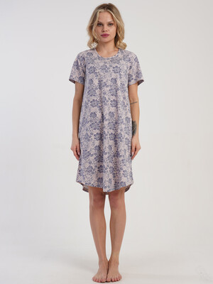 Купить Хлопковая туника с коротким рукавом VIENETTA 5110251477 в Украина в Lingerie.ua - Одяг для дому та відпочинку, Фото 4