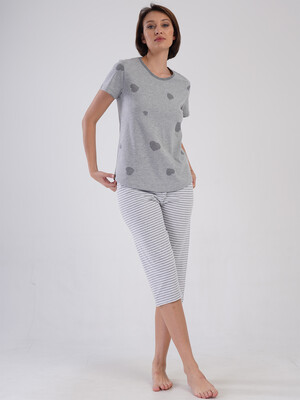 Купить Хлопковый комплект (футболка + капри) VIENETTA 4091536203 в Украина в Lingerie.ua - Одяг для дому та відпочинку, Фото 4