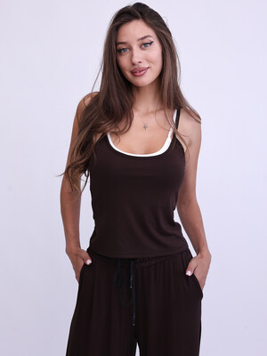 Купить Майка женская из вискозы на тонких бретельках LINGERIE 170891 в Украина в Lingerie.ua - Одяг для дому та відпочинку, Фото 12