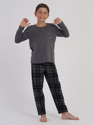 Купить Хлопковый домашний костюм для мальчика VIENETTA KIDS 6051874612 в Украина в Lingerie.ua - Одяг для дому та відпочинку, Фото 3
