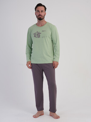 Купить Хлопковый домашний костюм (лонгслив + брюки) VIENETTA MAN 6051680000 в Украина в Lingerie.ua - Одяг для дому та відпочинку, Фото 2