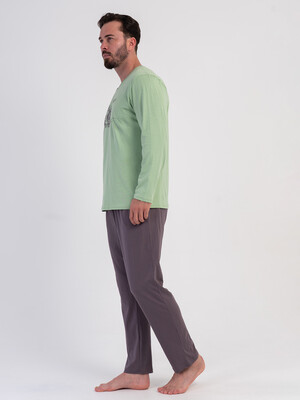 Купить Хлопковый домашний костюм (лонгслив + брюки) VIENETTA MAN 6051680000 в Украина в Lingerie.ua - Одяг для дому та відпочинку, Фото 3