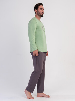 Купить Хлопковый домашний костюм (лонгслив + брюки) VIENETTA MAN 6051680000 в Украина в Lingerie.ua - Одяг для дому та відпочинку, Фото 4