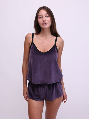 Купить Велюровый домашний костюм (майка + шорты) LINGERIE 170768 в Украина в Lingerie.ua - Одяг для дому та відпочинку, Фото 19