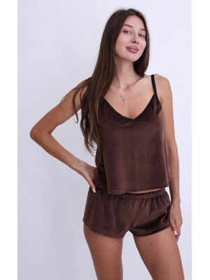 Купить Велюровый домашний костюм (майка + шорты) LINGERIE 170768 в Украина в Lingerie.ua - Одяг для дому та відпочинку, Фото 22