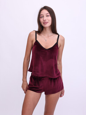 Купить Велюровый домашний костюм (майка + шорты) LINGERIE 170768 в Украина в Lingerie.ua - Одяг для дому та відпочинку, Фото 24