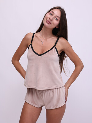 Купить Велюровый домашний костюм (майка + шорты) LINGERIE 170768 в Украина в Lingerie.ua - Одяг для дому та відпочинку, Фото 16