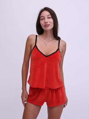 Купить Велюровый домашний костюм (майка + шорты) LINGERIE 170768 в Украина в Lingerie.ua - Одяг для дому та відпочинку, Фото 5