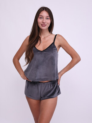 Купить Велюровый домашний костюм (майка + шорты) LINGERIE 170768 в Украина в Lingerie.ua - Одяг для дому та відпочинку, Фото 12