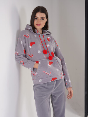 Купить Теплый флисовый костюм с капюшоном VIENETTA 3031810449 в Украина в Lingerie.ua - Одяг для дому та відпочинку, Фото 2
