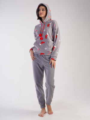 Купить Теплый флисовый костюм с капюшоном VIENETTA 3031810449 в Украина в Lingerie.ua - Одяг для дому та відпочинку, Фото 10
