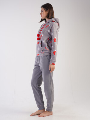 Купить Теплый флисовый костюм с капюшоном VIENETTA 3031810449 в Украина в Lingerie.ua - Одяг для дому та відпочинку, Фото 7
