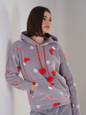 Купить Теплый флисовый костюм с капюшоном VIENETTA 3031810449 в Украина в Lingerie.ua - Одяг для дому та відпочинку, Фото 6