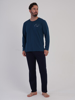 Купить Хлопковый домашний костюм (лонгслив + брюки) VIENETTA MAN 6040750000 в Украина в Lingerie.ua - Одяг для дому та відпочинку, Фото 3