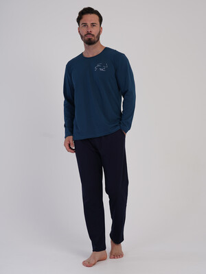 Купить Хлопковый домашний костюм (лонгслив + брюки) VIENETTA MAN 6040750000 в Украина в Lingerie.ua - Одяг для дому та відпочинку, Фото 6