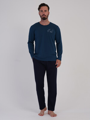 Купить Хлопковый домашний костюм (лонгслив + брюки) VIENETTA MAN 6040750000 в Украина в Lingerie.ua - Одяг для дому та відпочинку, Фото 8