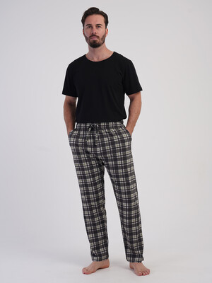 Купить Хлопковые домашние брюки в клетку VIENETTA MAN 6060423022 в Украина в Lingerie.ua - Одяг для дому та відпочинку, Фото 3