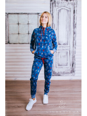 Купить Трикотажный теплый женский костюм LINGERIE 170028 в Украина в Lingerie.ua - Одяг для дому та відпочинку, Фото 10