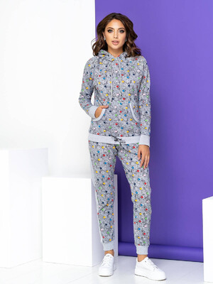 Купить Трикотажный теплый женский костюм LINGERIE 170028 в Украина в Lingerie.ua - Одяг для дому та відпочинку, Фото 8