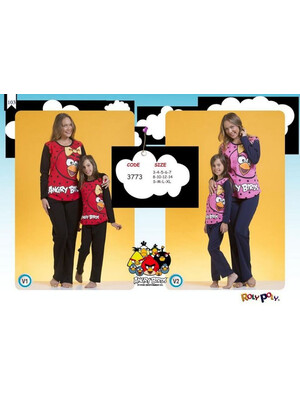 Пижама для девочек детская / подростковая ANGRY BIRDS 3773