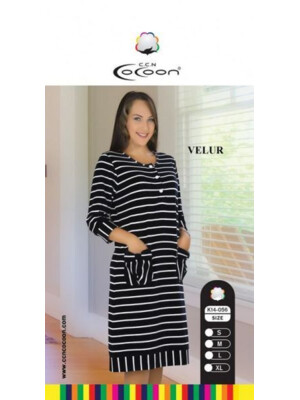 Купить Велюровое домашнее платье с карманами COCOON 14-056 в Украина в Lingerie.ua - Одяг для дому та відпочинку, Фото 3