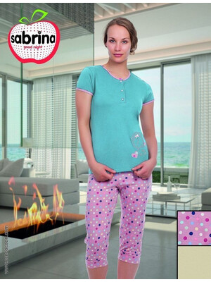 Комплект женский из футболки и капри SABRINA 51477 