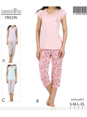 Купить Жіноча піжама KEZOKINO 4100834863 футболка капрі в Украина в Lingerie.ua - Одяг для дому та відпочинку, Фото 2