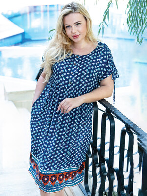 Купить Штапельное летнее платье COCOON R22134 в Украина в Lingerie.ua - Одяг для дому та відпочинку, Фото 1