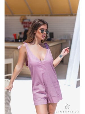 Купить Лляний комбінезон короткий LINGERIE 170223 в Украина в Lingerie.ua - Одяг для дому та відпочинку, Фото 9