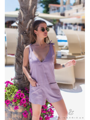 Купить Лляний комбінезон короткий LINGERIE 170223 в Украина в Lingerie.ua - Одяг для дому та відпочинку, Фото 3