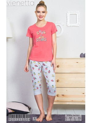 Хлопковый комплект с бриджами на манжете VIENETTA 9091215504