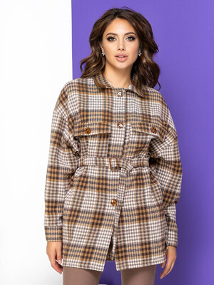 Купить Вовняна куртка в клітинку на ґудзиках LINGERIE 170470 в Украина в Lingerie.ua - Одяг для дому та відпочинку, Фото 5