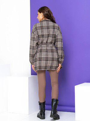 Купить Вовняна куртка в клітинку на ґудзиках LINGERIE 170470 в Украина в Lingerie.ua - Одяг для дому та відпочинку, Фото 8