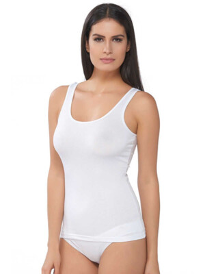 Купить Хлопковая майка женская на широких бретельках SEVIM 1264 в Украина