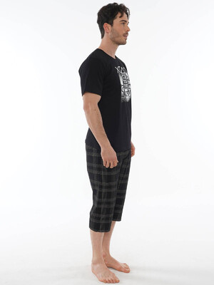 Купить Хлопковый комплект с капри в клетку GAZZAZ 0123081046 в Украина в Lingerie.ua - Одяг для дому та відпочинку, Фото 2