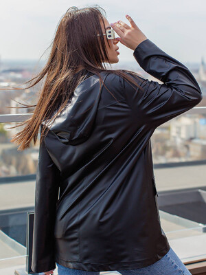 Купить  Кожаная куртка ветровка на молнии LINGERIE 170556 в Украина в Lingerie.ua - Одяг для дому та відпочинку, Фото 5