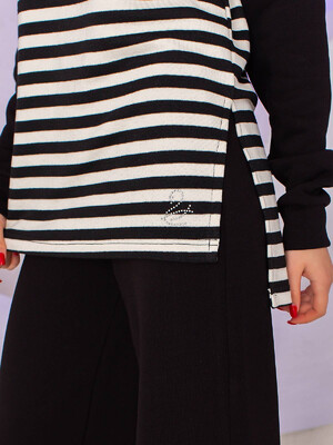 Купить Костюм трійка зі світшотом у смужку та бафом LINGERIE 170643 в Украина в Lingerie.ua - Одяг для дому та відпочинку, Фото 2