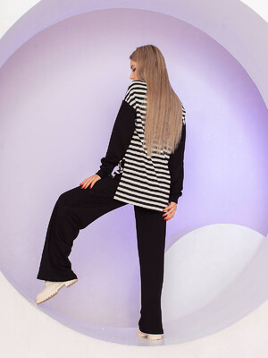 Купить Костюм трійка зі світшотом у смужку та бафом LINGERIE 170643 в Украина в Lingerie.ua - Одяг для дому та відпочинку, Фото 3